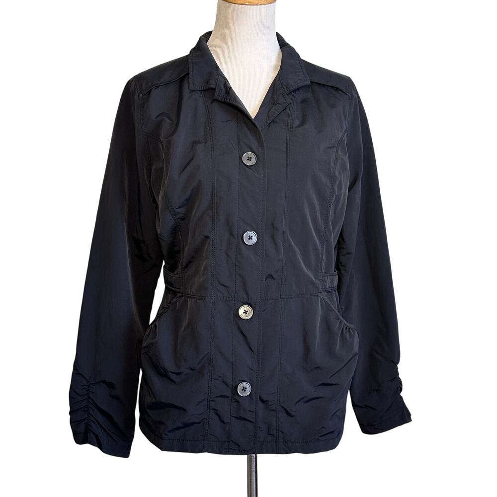 Eddie Bauer Lightweight Travex Nylon Black Jacket Sz M